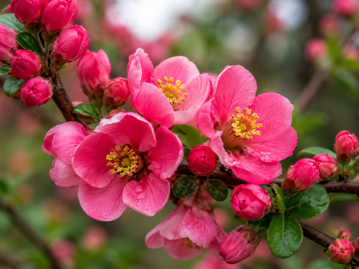 Kdoulovec japonský Pink Lady na kmínku 60–70 cm, výška 80–100 cm, květináč 3 l