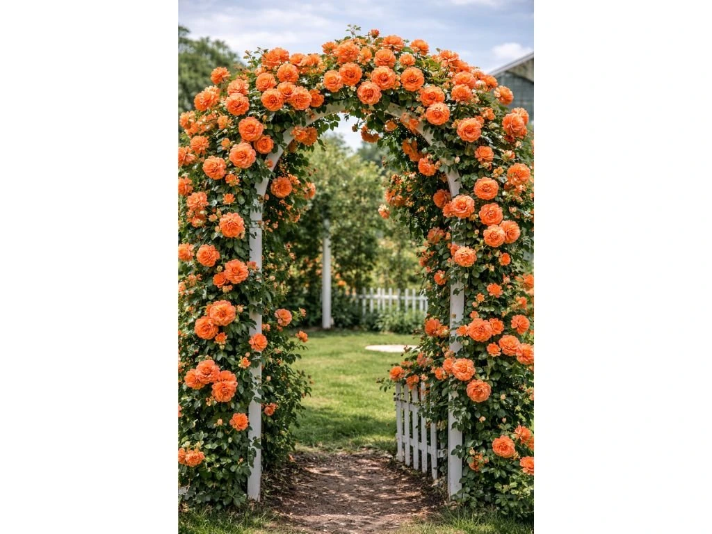 Růže popínavá Orange Queen, výška 50–60 cm, květináč 1,5 l