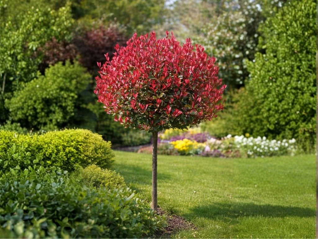 Blýskavka Fraserova Little Red Robin na 130–140 cm kmínku, výška 170–190 cm, květináč 12 l