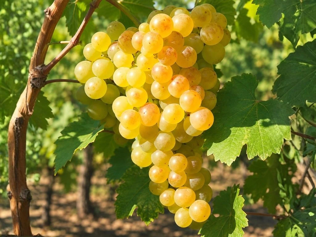 Réva vinná stolní Fragola Bianca, vyvázaná, výška 150–175 cm, květináč 5 l