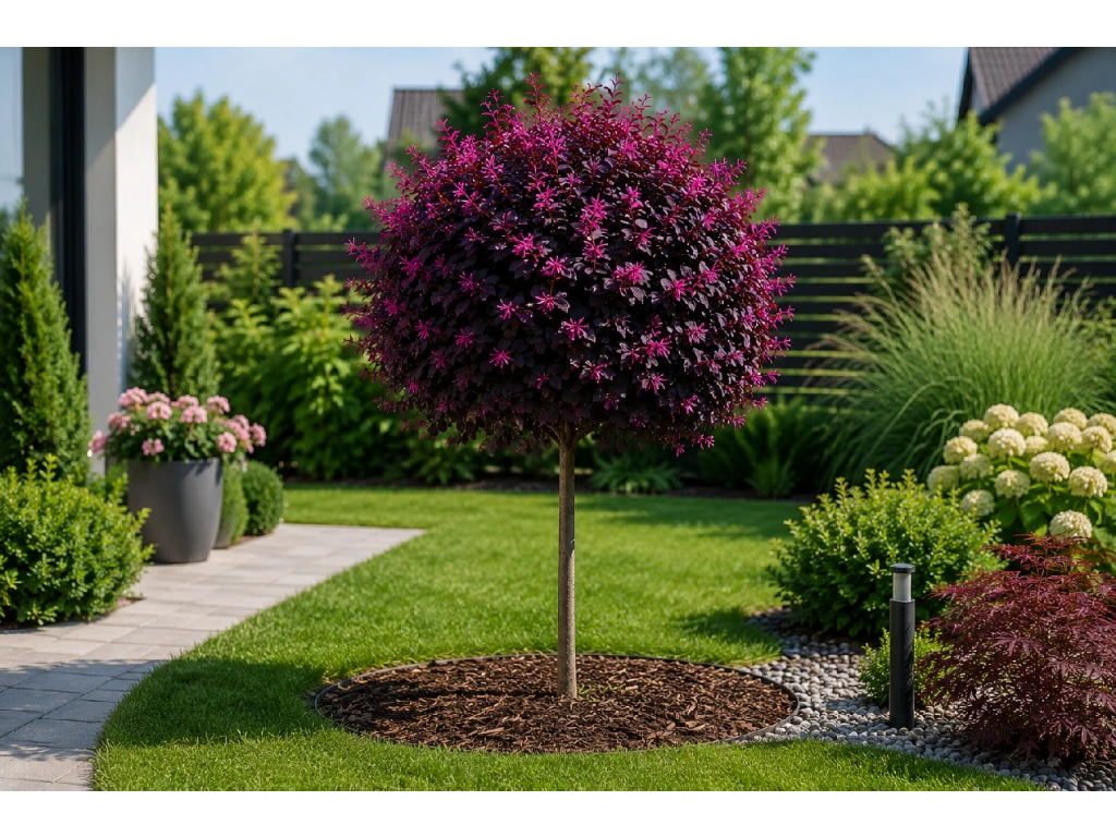 Loropetalum čínské Black Pearl na 70–80 cm kmínku, výška 110–130 cm, květináč 15 l