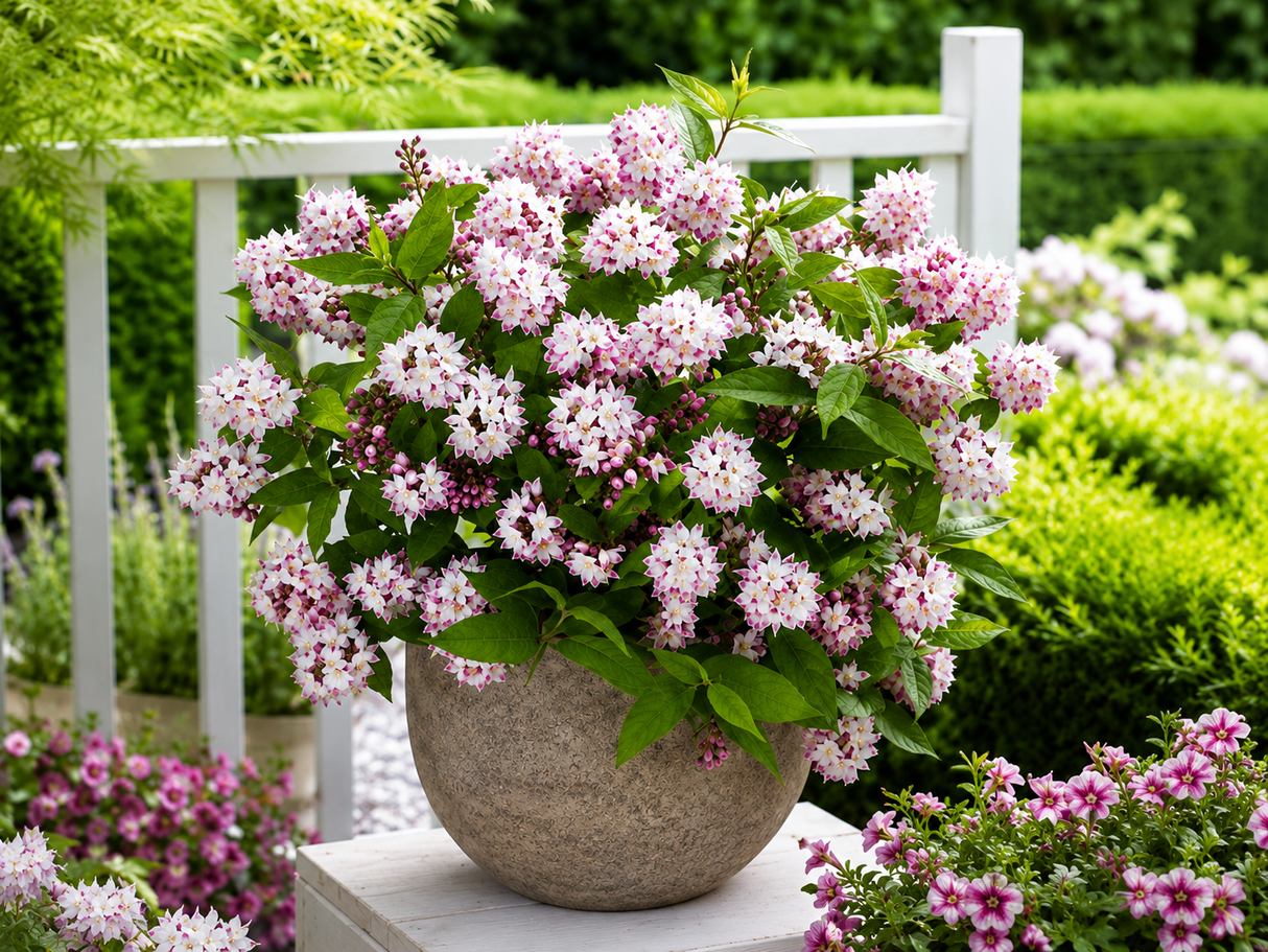 Trojpuk hybridní Raspberry Sundae, výška 40–60 cm, květináč 2 l