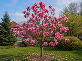 Magnolie Watermelon na vysokém kmínku 210–220 cm, výška 240–260 cm, květináč 18 l