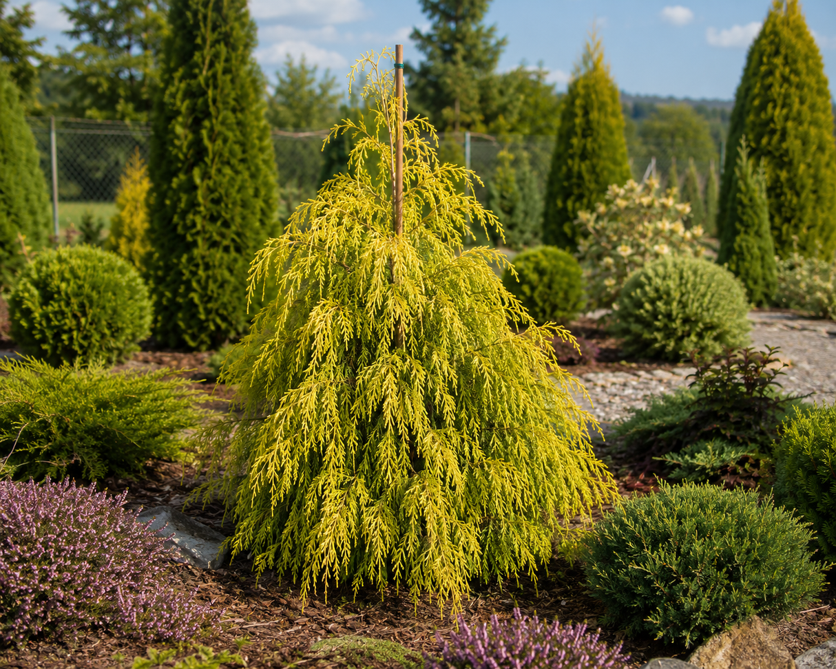 Cypřišek Lawsonův Golden Sprinklers, výška 30–50 cm, květináč 19 cm