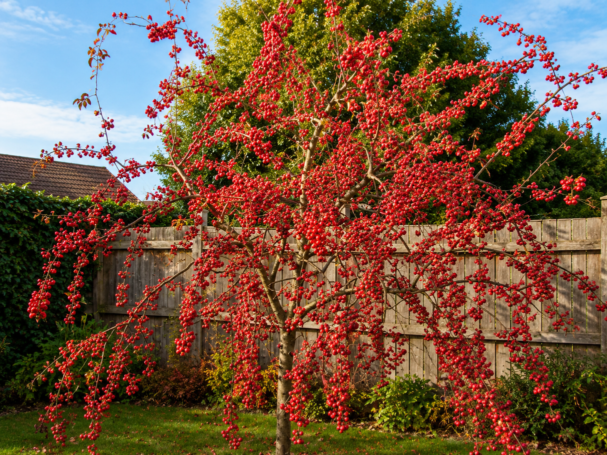Okrasná jabloň Red Sentinel, výška 80–100 cm, květináč 26 cm