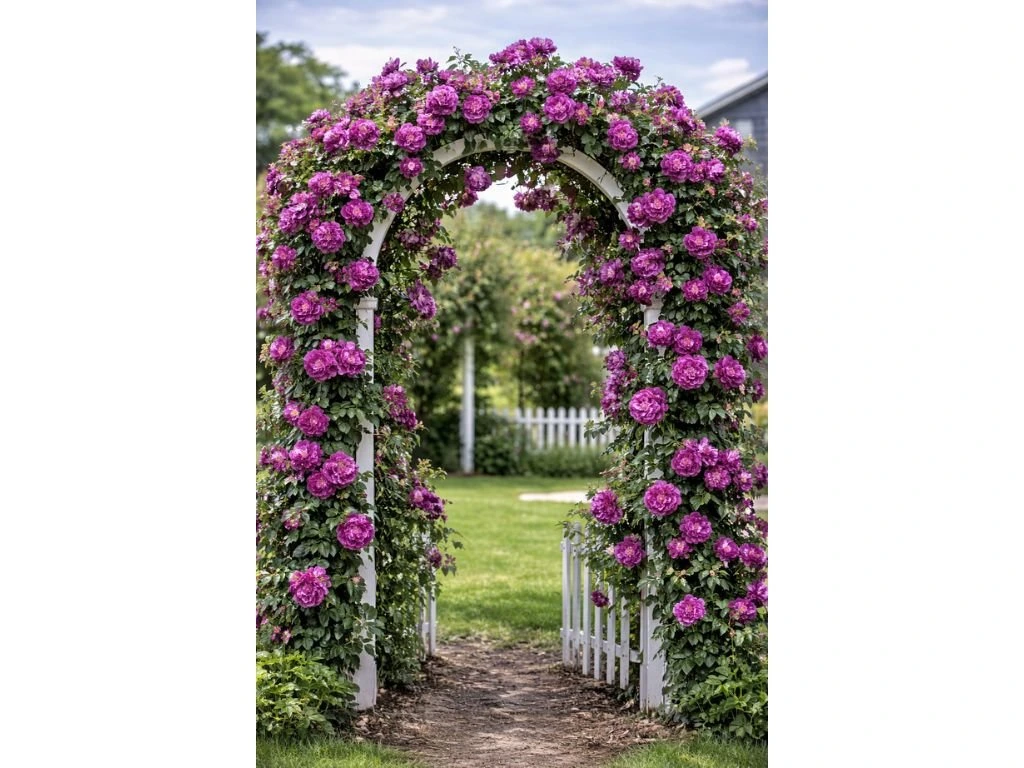 Růže popínavá Purple Queen, výška 50–60 cm, květináč 1,5 l