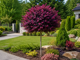 Loropetalum čínske Tuscan Red na 150-170 cm kmienku, výška 220-250 cm, kvetináč 45 l vysokokmeň