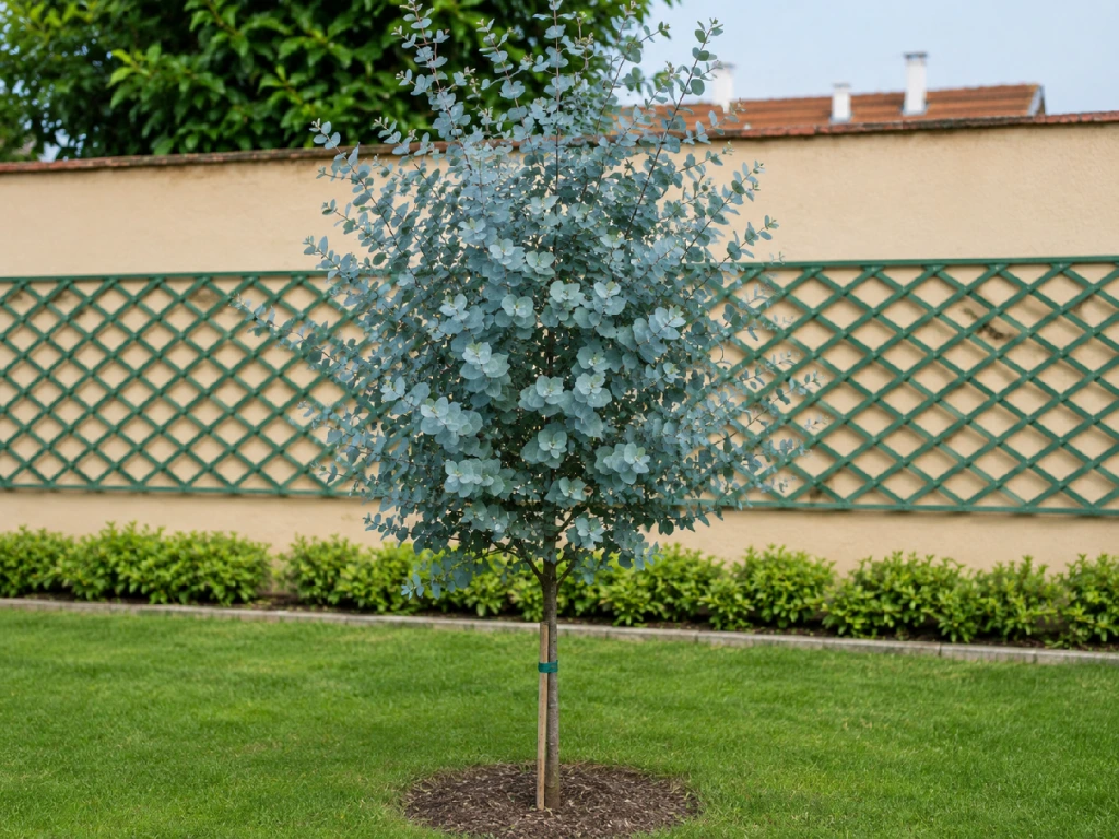 Eukalyptus gunnii Azura na 170–180 cm kmínku, výška 230–270 cm, květináč 9 l, vysokokmen