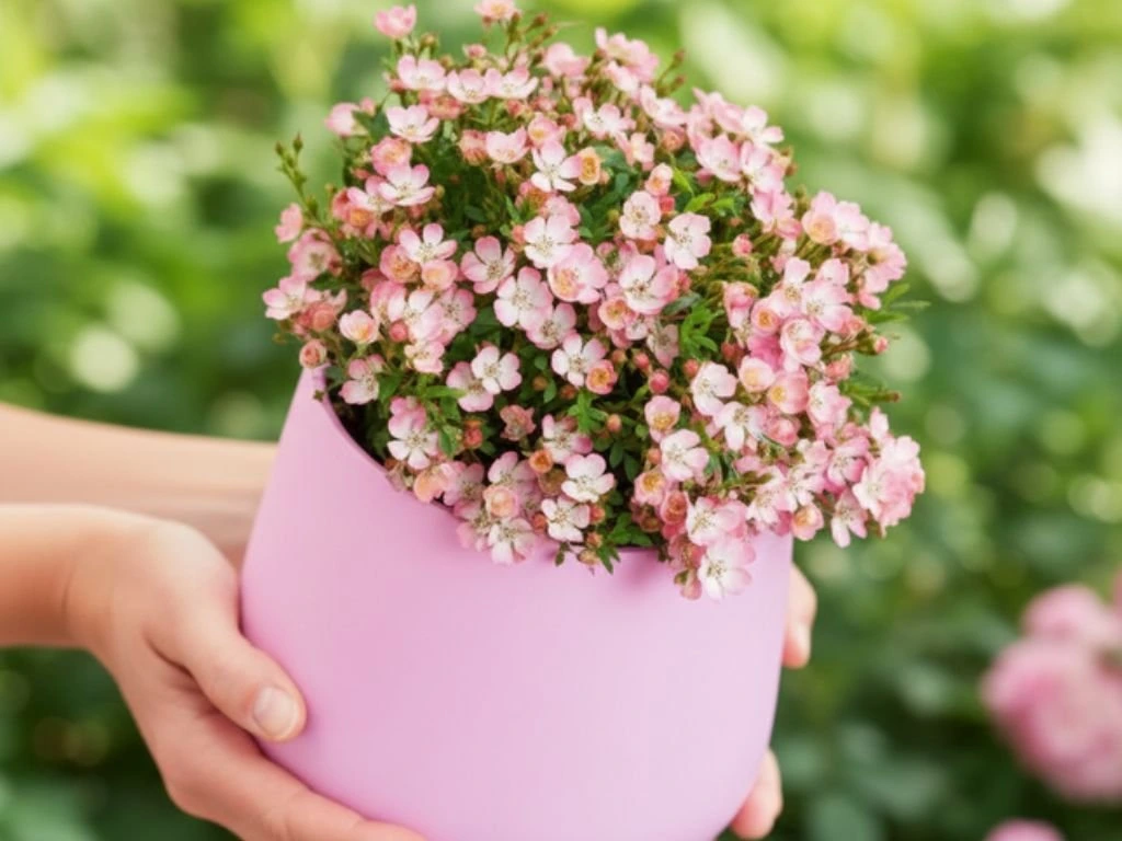 Minirůže Cutie Pie, výška 20–30 cm, květináč 17 cm