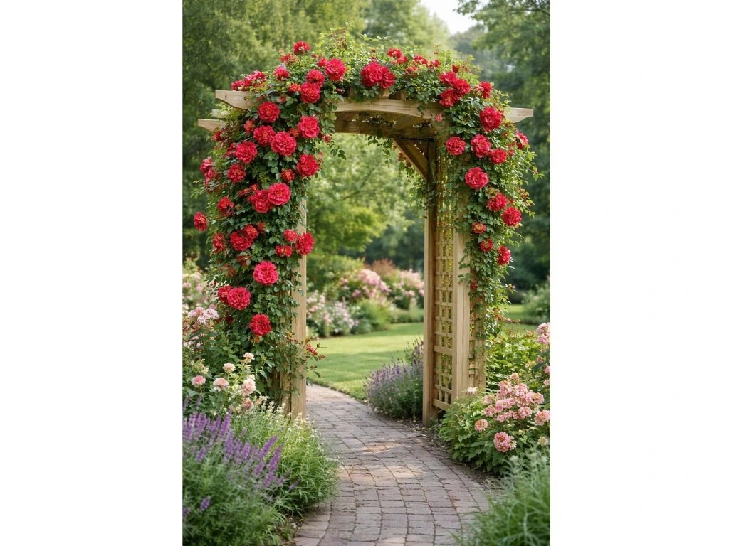 Růže popínavá Ruby Queen, výška 50–60 cm, květináč 1,5 l