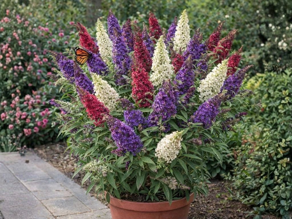 Komule Davidova Tricolor, výška 30–50 cm, květináč 19 cm